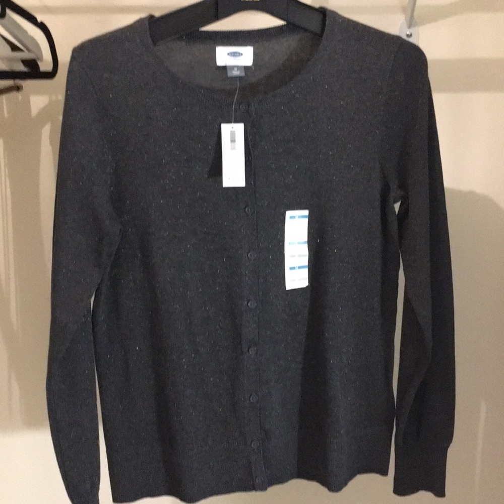 NWT!! Grey shimmery cardigan